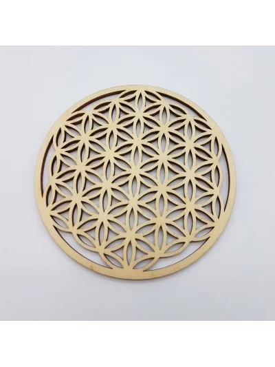 Fleur de Vie en Bois 10 cm Objet ésotérique Gaiance Minéraux