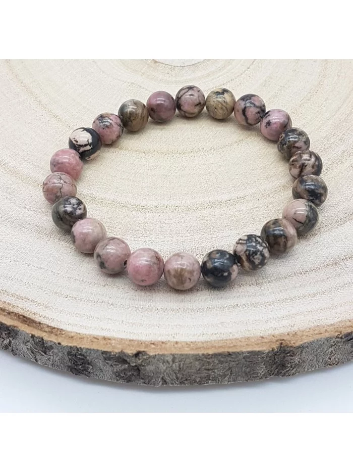 Bracelet Rhodonite 8mm - Vertus, Bienfaits et Propriétés Lithothérapie Bracelet Rhodonite 8mm - Vertus, Bienfaits et Propriétés Lithothérapie