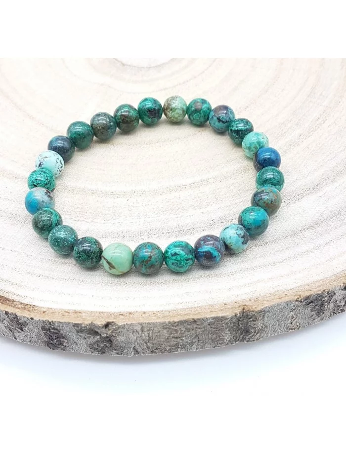 Bracelet Chrysocolle 8mm - Vertus, Bienfaits et Propriétés Lithothé... Bracelet Chrysocolle 8mm - Vertus, Bienfaits et Propriétés Lithothé...