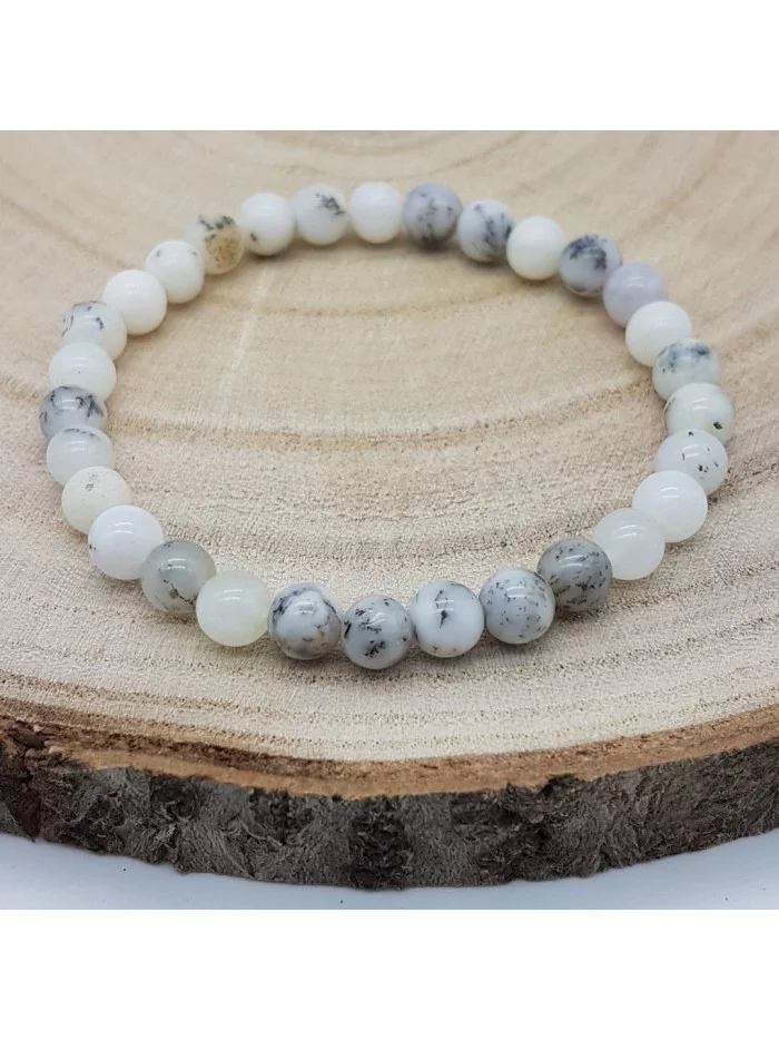 Bracelet Agate Dendritique 6mm - Vertus, Bienfaits et Propriétés Li... Bracelet Agate Dendritique 6mm - Vertus, Bienfaits et Propriétés Li...
