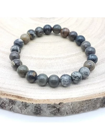 Bracelet Bois Fossile 8mm - Vertus, Bienfaits et Propriétés Lithoth...