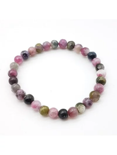Bracelet Tourmaline Melon d'eau 6mm - Vertus, Bienfaits et Propriét...