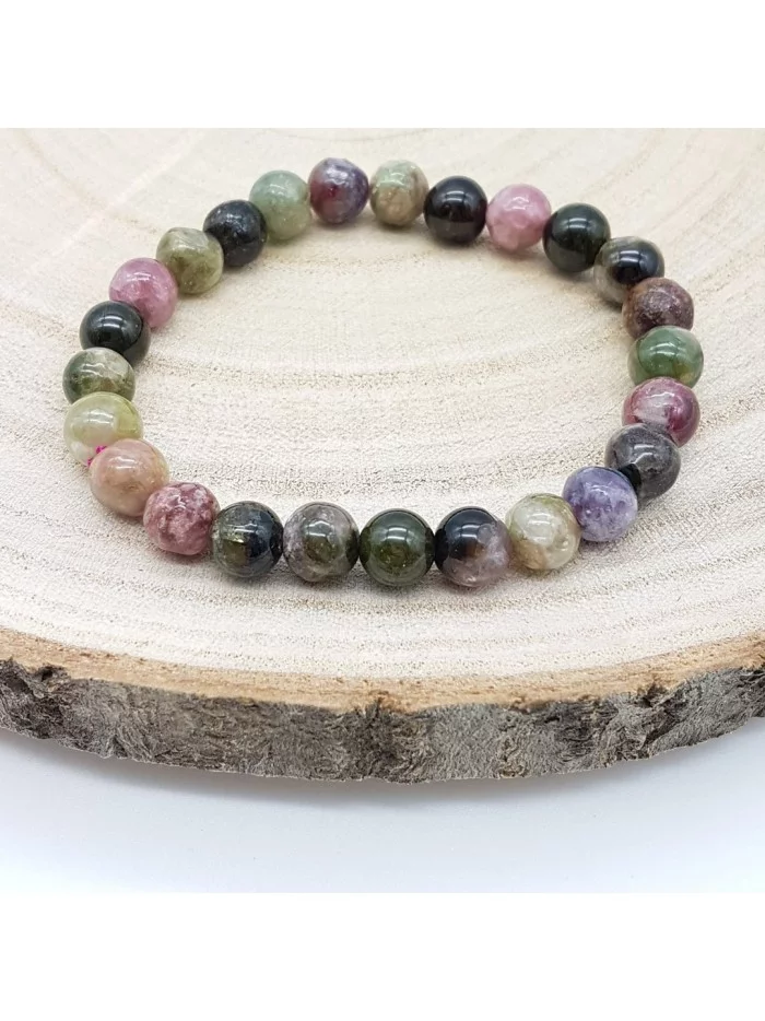 Bracelet Tourmaline Melon d'eau 8mm - Vertus, Bienfaits et Propriét... Bracelet Tourmaline Melon d'eau 8mm - Vertus, Bienfaits et Propriét...