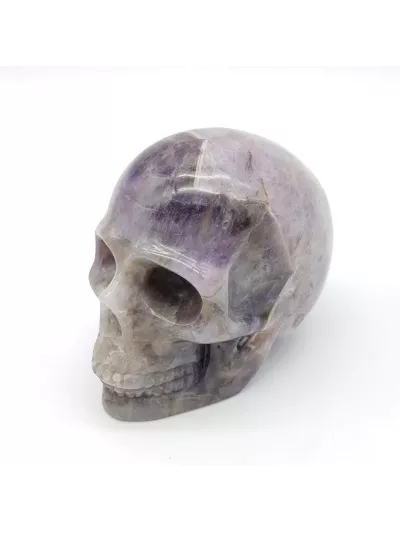 Crâne Cristal d'Améthyste Chevron 5cm - Vertus, Bienfaits et Propri...