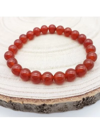 Bracelet Cornaline 8mm - Vertus, Bienfaits et Propriétés Lithothérapie