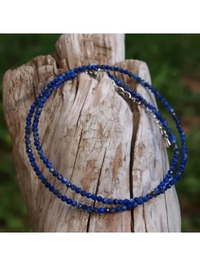 Collier Lapis Lazuli 2mm facetté - Vertus, Bienfaits et Propriétés ...