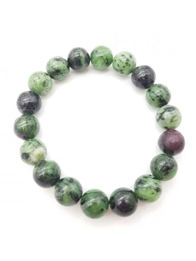 Bracelet Rubis Zoïsite 10mm - Vertus, Bienfaits et Propriétés Litho...