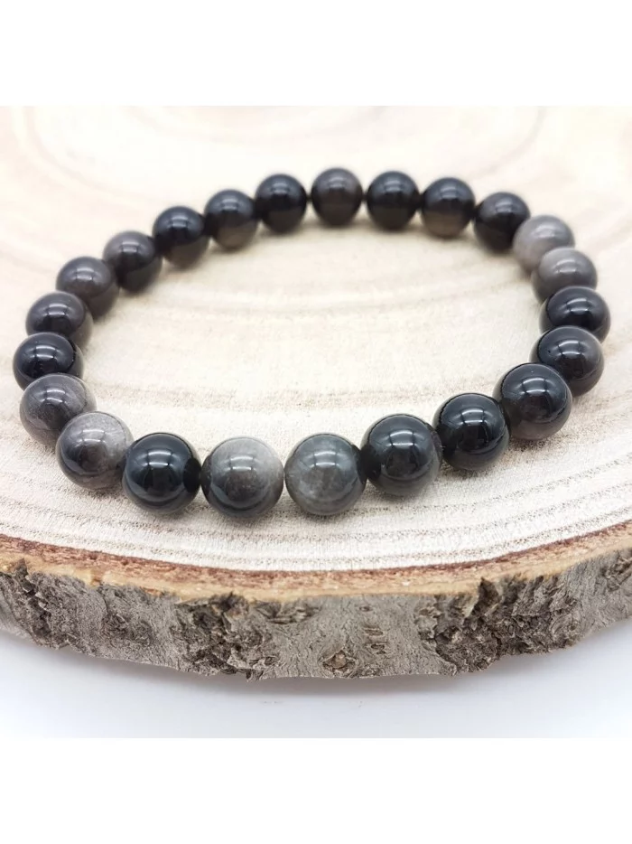 Bracelet Obsidienne Argentée 8mm - Vertus, Bienfaits et Propriétés ... Bracelet Obsidienne Argentée 8mm - Vertus, Bienfaits et Propriétés ...