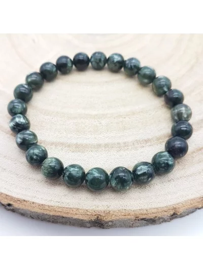 Bracelet Séraphinite 8mm - Vertus, Bienfaits et Propriétés Lithothé...