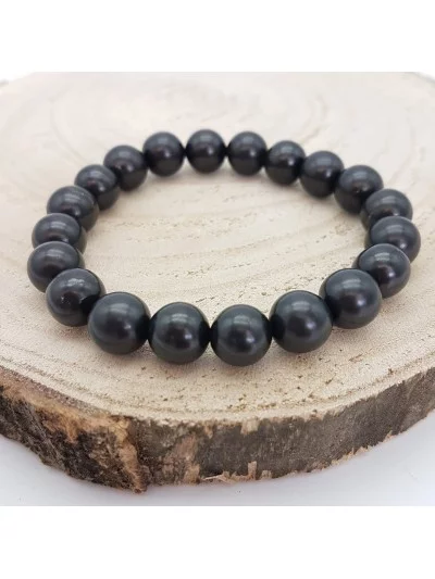 Bracelet Shungite 10mm - Vertus, Bienfaits et Propriétés Lithothérapie