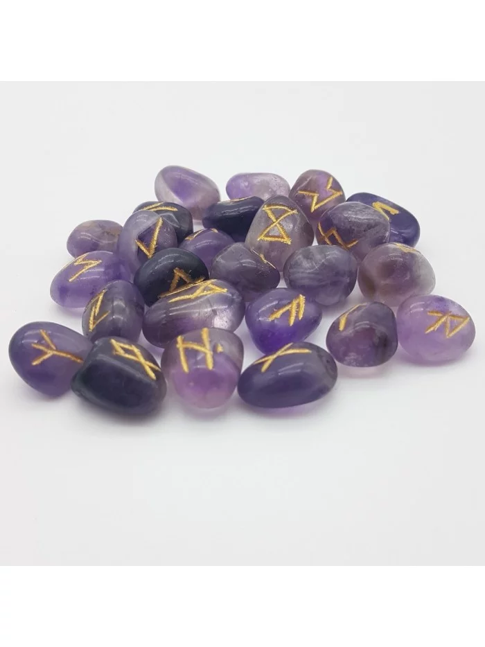 Set 25 Runes Améthyste - Vertus, Bienfaits et Propriétés Lithothérapie Set 25 Runes Améthyste - Vertus, Bienfaits et Propriétés Lithothérapie