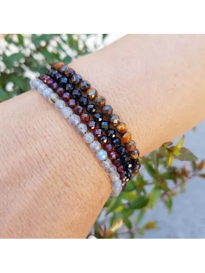 Bracelet Tourmaline Noire 4mm facetté - Vertus, Bienfaits et Propri...