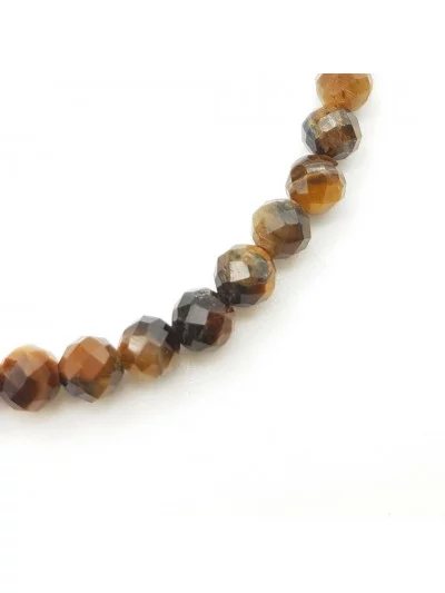 Collier Oeil de Tigre 4mm facetté - Vertus, Bienfaits et Propriétés...