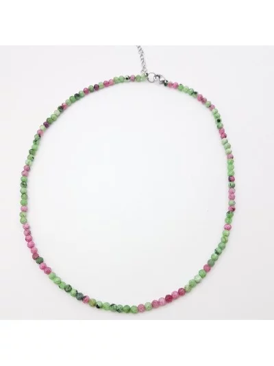 Collier Rubis Zoisite 4mm facetté - Vertus, Bienfaits et Propriétés...