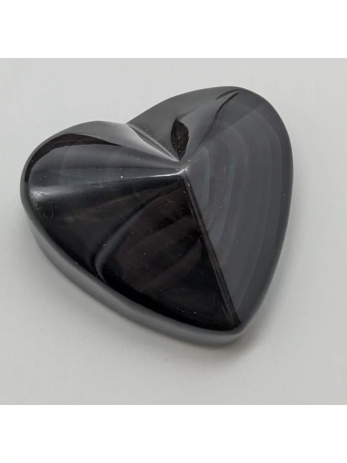 Coeur en Obsidienne Oeil Céleste Gaiance Minéraux Pertuis