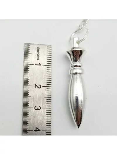 Pendule laiton argenté 4cm - Vertus, Bienfaits et Propriétés Lithot...