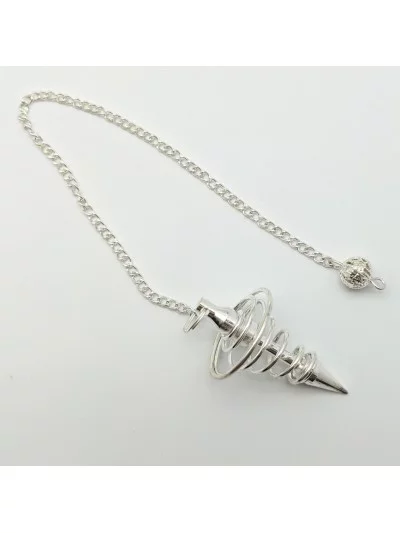 Pendule métal spirale 4cm - Vertus, Bienfaits et Propriétés Lithoth...