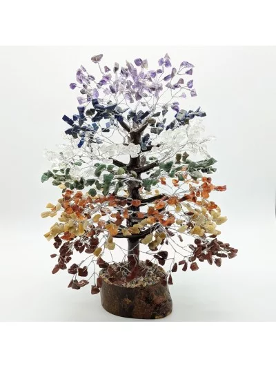 Arbre du Bonheur 7 chakra 30cm Lithothérapie Gaiance Minéraux