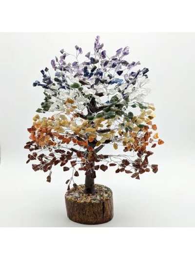 Arbre du Bonheur 7 chakra 30cm Lithothérapie Gaiance Minéraux