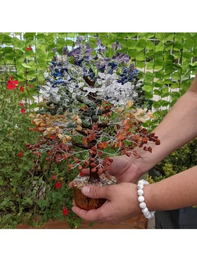 Arbre du Bonheur 7 chakra 30cm Lithothérapie Gaiance Minéraux