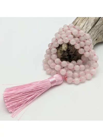 Mala Quartz rose - Vertus, Bienfaits et Propriétés Lithothérapie
