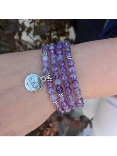 Bracelet Améthyste multi tours 6m - Vertus, Bienfaits et Propriétés...