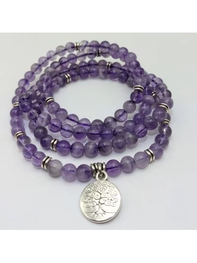 Bracelet Améthyste multi tours 6m - Vertus, Bienfaits et Propriétés...