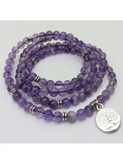 Bracelet Améthyste multi tours 6m - Vertus, Bienfaits et Propriétés...