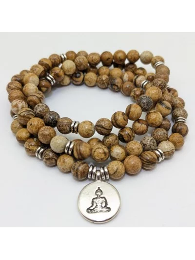 Bracelet Jaspe paysage multi tours 6mm - Vertus, Bienfaits et Propr...