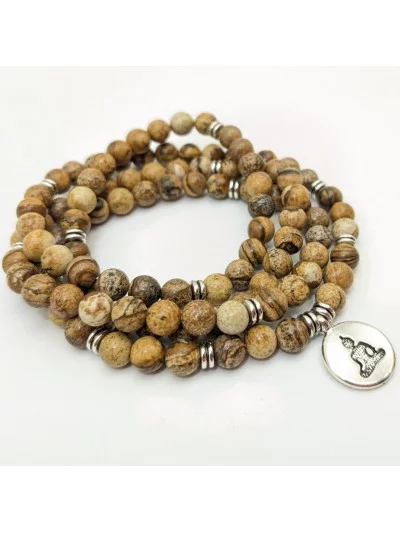 Bracelet Jaspe paysage multi tours 6mm - Vertus, Bienfaits et Propr...