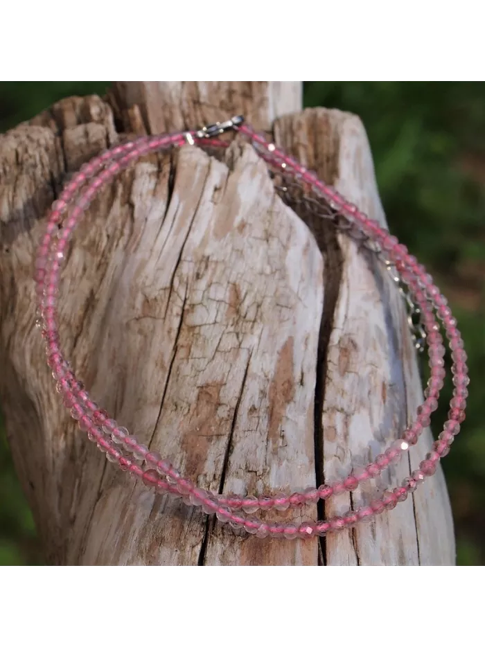 Collier Quartz Fraise et Rose 2mm facetté - Vertus, Bienfaits et Pr... Collier Quartz Fraise et Rose 2mm facetté - Vertus, Bienfaits et Pr...